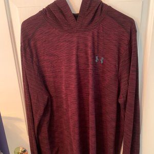 Under Armour Men's Burgundy Pullover, Lightweight, Size XL, Excellent Condition
